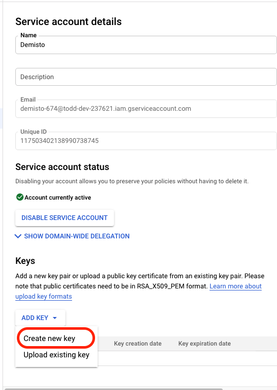 Setup Account